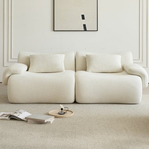 HipyMo Curved fabric free combination sofa, high-density sponge boneless sofa - 1 of 4