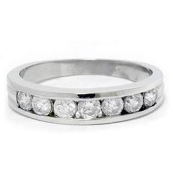 Pompeii3 1ct Round Real 14K Diamond Wedding Anniversary Ring