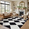 World Rug Gallery Diamond Wave Shag Rug – Cozy Feel for Living Room, Bedroom, or Entryway – Anthracite Dark Gray – Medium Pile - 2 of 4