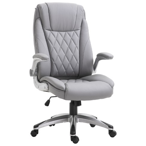 Executive Padded Mid-Back Home Office Desk Chair with Armrest, Adjustable  Height Computer Chairs, 360-Degree Swivel, Leather, 250Lbs Capacity