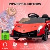 12V Kids Ride On Car,Licensed Lamborghini Battery Powered Car,3 Speed Settings - 4 of 4