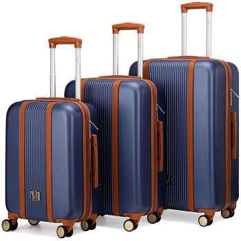 Badgley Mischka Mia 3pc Expandable Hardside Spinner Luggage Set