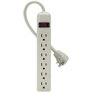 Belkin® 6-Outlet Power Strip with Right-Angle Cord in White - 1 of 4