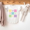 The Juniper Shop Checkered Bunny Outline Coquette Flutter Sleeve Tee - 3 of 4