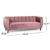 NicBex 83.25 Inch 3 Seater Sofa Couch with Deep Seat Modern Comfy Velvet Couch with Wood Legs for Living Room - 3 of 4