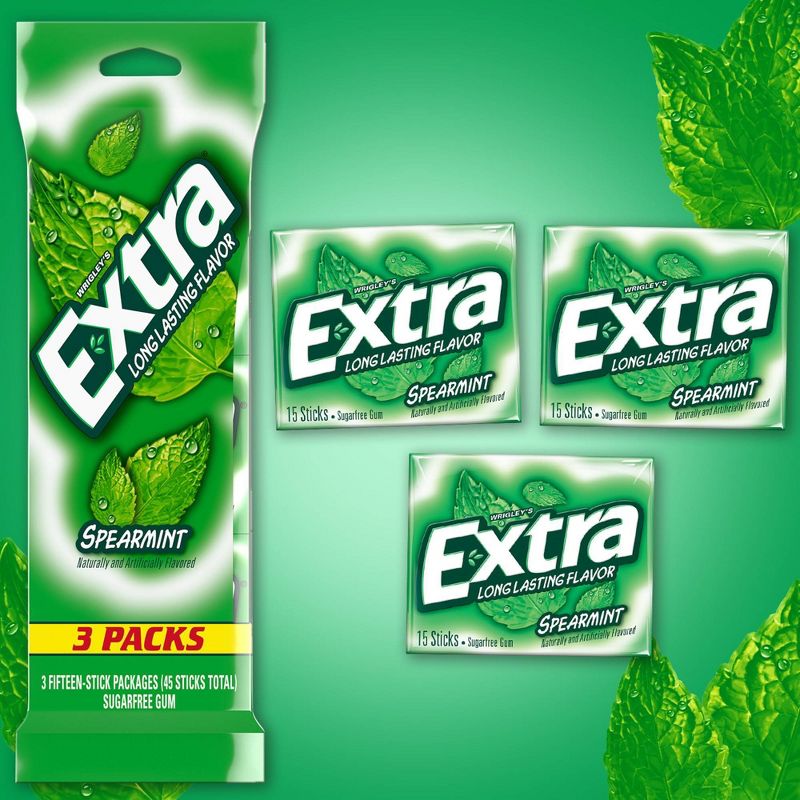 Extra Spearmint Sugar-Free Gum Multipack - 15 sticks/3pk, 3 of 12