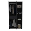 SEVOBAL Armoires with Double Doors Drawers Hanging Rods and Open Shelves for Bedroom and Closet Storage , Black, 35.4"*19.5"*71.7" - 2 of 4