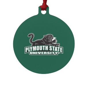 Plymouth State University Primary Logo Aluminum Holiday Christmas Tree Ornament  3.0" (7.6 cm) x 3.37" (8.6 cm) - 1 of 4