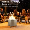 20.5" Smokeless Fire Pit with Air Switch, Wood Burning Portable Stainless Steel Outdoor Firepit with Removable Stand and Ash Pan - 2 of 4