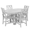 ChicFurnit Dining Sets Extendable Round Trestle Table Set with Cross Back Chairs for Kitchen Dining Room, Gray, 44.49"*19.49"*13.19" - 2 of 4