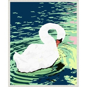 Amanti Art Swan Birds Painting by Uma Gokhale Framed Canvas Wall Art - 1 of 4