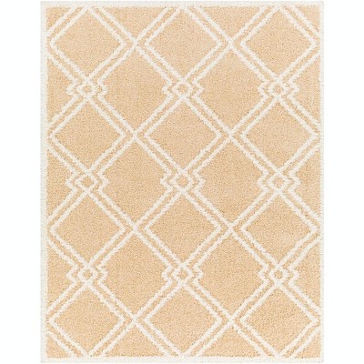 Mark & Day Lake Creek 7'10"x10' Rectangle Woven Indoor Area Rugs Light Orange: Modern Trellis, Stain-Resistant, Pet Friendly