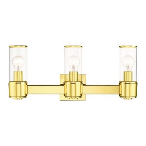 Livex Lighting Quincy 3 - Light Vanity in  Polished Brass - 1 of 4