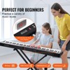 VEVOR 88 Key Digital Piano Keyboard, Semi Weighted Keys, Full Size Electric Keyboard Piano Set with Adjustable Stand Built-In Speakers,Black - 3 of 4