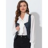 Allegra K Women's Square Neck Single Breasted Sleeveless Vintage Plaid Waistcoat Vest - 2 of 4
