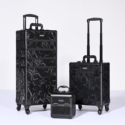 Byootique 3-Piece Makeup Train Cases Cosmetic Organizer Kit Artist CB