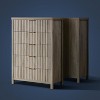 5 Drawer Dresser for Bedroom, 44" Tall, Modern Fluted Chest, Closet Organizer, Living Room, Hallway, Sunwashed Ash Oak - 2 of 4