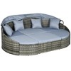 Resenkos Convertible Rattan Daybed Sectional, Outdoor Sectional Furniture, Light Gray - 2 of 4