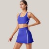 Anna-Kaci Active Women's Two-Piece Activewear Set with Contrast Trim Sports Bra Tank and High Waist Skirt - 3 of 4