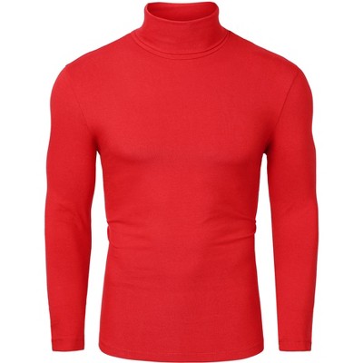 Lars Amadeus Men's Turtleneck Top Slim Fit Long Sleeve Pullover Mock ...