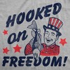 Mens Funny T Shirts Hooked On Freedom Sarcastic Fourth Of July Graphic Novelty Tee for Men - Crazy Dog Men's T Shirt For Fourth Of July - 2 of 4