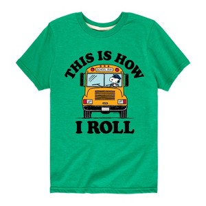 Boys' - Peanuts - This Is How I Roll Short Sleeve Graphic T-Shirt - 1 of 4