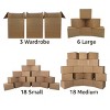 UBMOVE 4 Room Wardrobe Kit 45 Packing Boxes & Packing Supplies - 3 of 4
