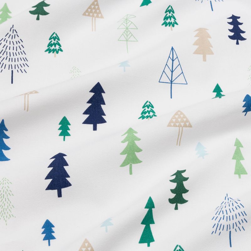 Crib Fitted Sheet Trees - Cloud Island&#8482; - Blue, 4 of 6