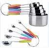 Modern Design Nesting Measuring Cups & Spoons Set MULTI-COLOR Plus Mini Whisk High Quality Stainless Steel 11-Piece Set - 2 of 4