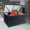 Okak 344/215/161 Gallon Waterproof Metal Deck Box, Stylish Lockable Storage Box, Outdoor Storage for Garden Tools, Patio Furniture - 2 of 4