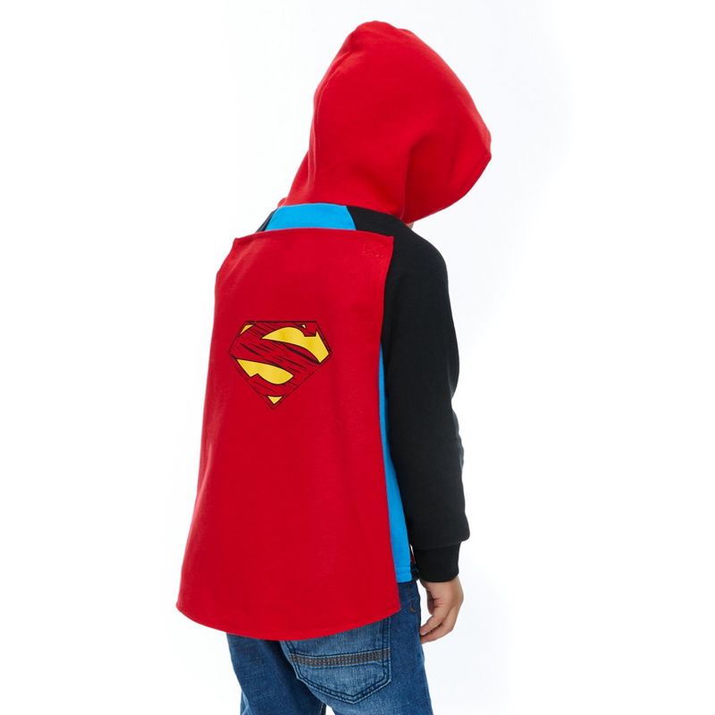 DC Comics Justice League Superman Hoodie and Cape Toddler, 3 of 9