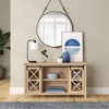 58" Modern Farmhouse TV Stand in White Oak Wood - Henn&Hart - 4 of 4