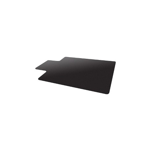 Deflecto EconoMat Chair Mat CM21112BLKCOM Non-Studded for Hard Floors Straight Edge Black 36 x 48 