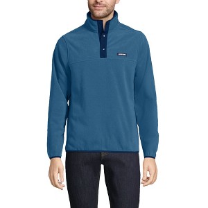 Lands' End Men's Heritage Fleece Snap Neck Pullover Top - 1 of 4