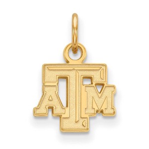 Black Bow Jewelry 10k Yellow Gold Texas A&M Aggies NCAA Extra Small Pendant - 1 of 3