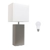 21" Monaco Avenue Modern Leather Table Lamp - Elegant Designs - 3 of 4