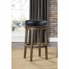 NicBex Set of 2 Bar Stools for Kitchen Island,Counter Bar Stools with Solid Wood Frame,Bar Chairs for Dining Rooms,Kitchens Islands,Brown/Black - 2 of 4
