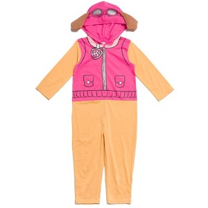 Nickelodeon Paw Patrol Skye Chase Marshall Zip Up Cosplay Coverall Toddler - 1 of 4