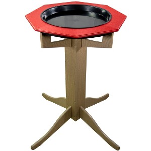 JCS Wildlife Poly Lumber Tan Pedestal Garden Bird Bath - 1 of 4
