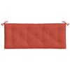 vidaXL Garden Bench Cushion Melange Red 47.2"x19.7"x2.8" Fabric - 4 of 4