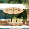Outsunny 9.5' Double-sided Patio Umbrella with 3 Air Vents, Tilt and Crank, Outdoor Umbrella - 3 of 4