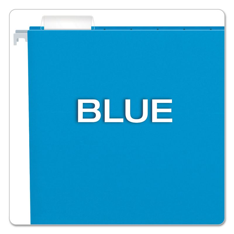 Pendaflex Essentials Colored Hanging Folders 1/5 Tab Letter Blue 25/Box 81603, 5 of 6