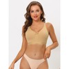 Allegra K Women's Wirefree Adjustable Straps Full Coverage Push-Up Bras - 4 of 4