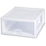Sterilite 16 Qt Single Box Modular Stacking Storage Drawer Container (18 Pack)