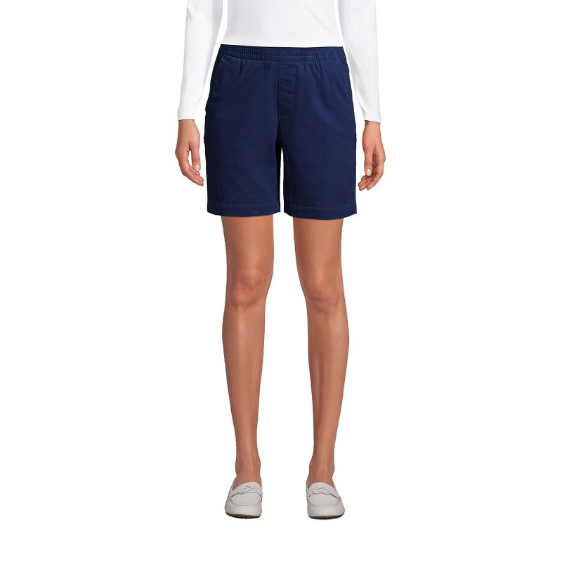 Lands' End Women's Pull On 7" Chino Shorts, 1 of 6