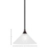 Toltec Lighting Any 1 - Light Pendant in  Black Copper with 12" Italian Bubble Shade - 2 of 2