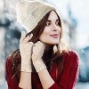 Nicole Miller Hat and Glove Set For Women, Pack Of 2 Winter Beanie Hats Soft & Warm Gloves Sets - 2 of 4