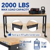 Workbench, Heavy-Duty Garage Work Table, Heavy-Duty Table with Power Outlets, Rubber Wood Top, Adjustable Height 29.5"-38.4" for Workshop,Office - 4 of 4