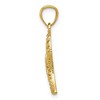 Black Bow Jewelry 14k Yellow Gold Diamond-Cut & Filigree Starfish Pendant, 17mm (5/8 In) - 2 of 4