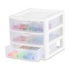 Sterilite Clearview Plastic Multipurpose Small 3 Drawer Desktop Storage Organization Unit for Home, Classrooms, or Office Spaces - image 4 of 4